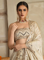 Ketaki Offwhite Embroidred Lehenga Set