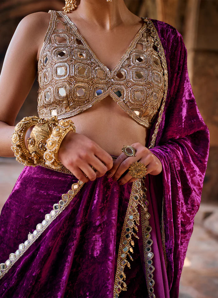 Malti Velvet Skirt Set