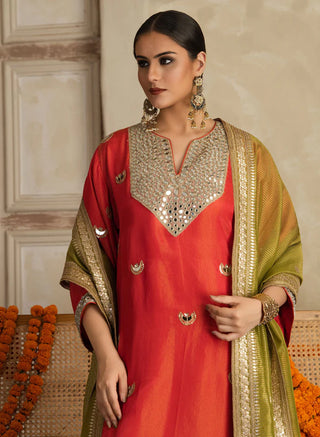 Mrinalini Mirror Work Suit Set