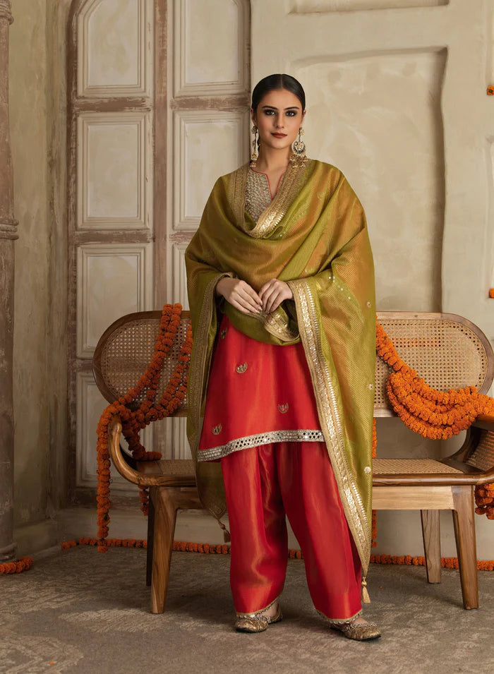 Mrinalini Mirror Work Suit Set