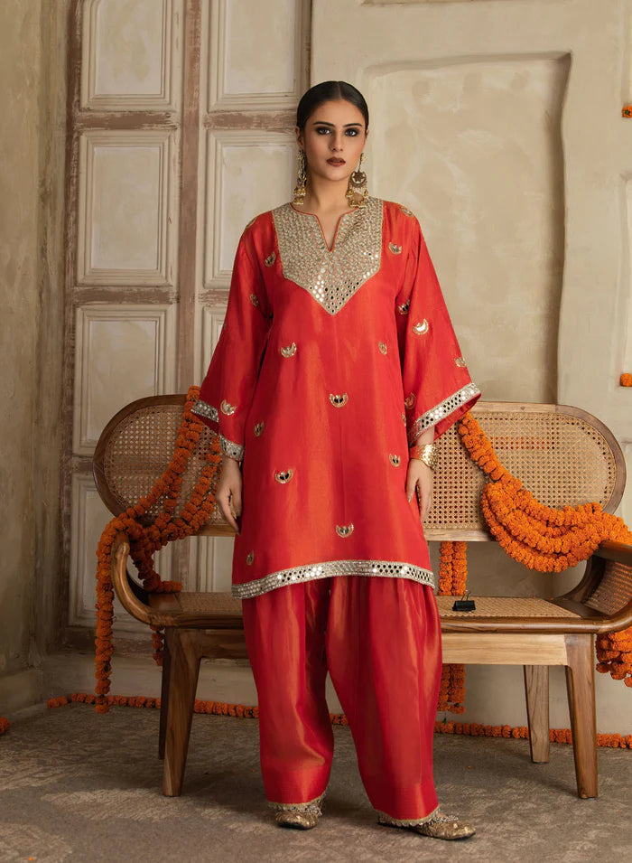 Mrinalini Mirror Work Suit Set