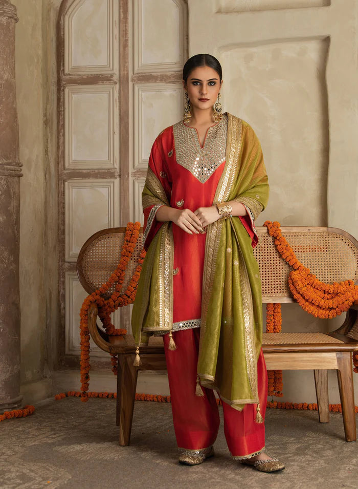 Mrinalini Mirror Work Suit Set