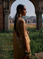 Noori Mirror Work Tissue Saree