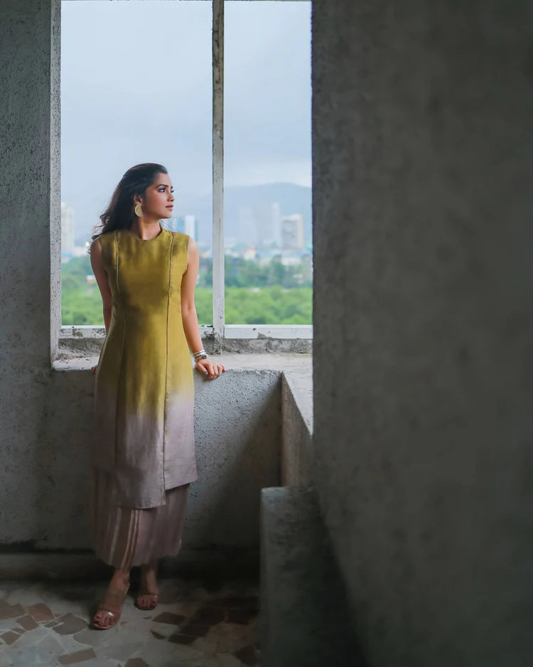 Olive Nova Silk Dress