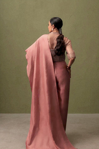 Silk Pant Saree Set