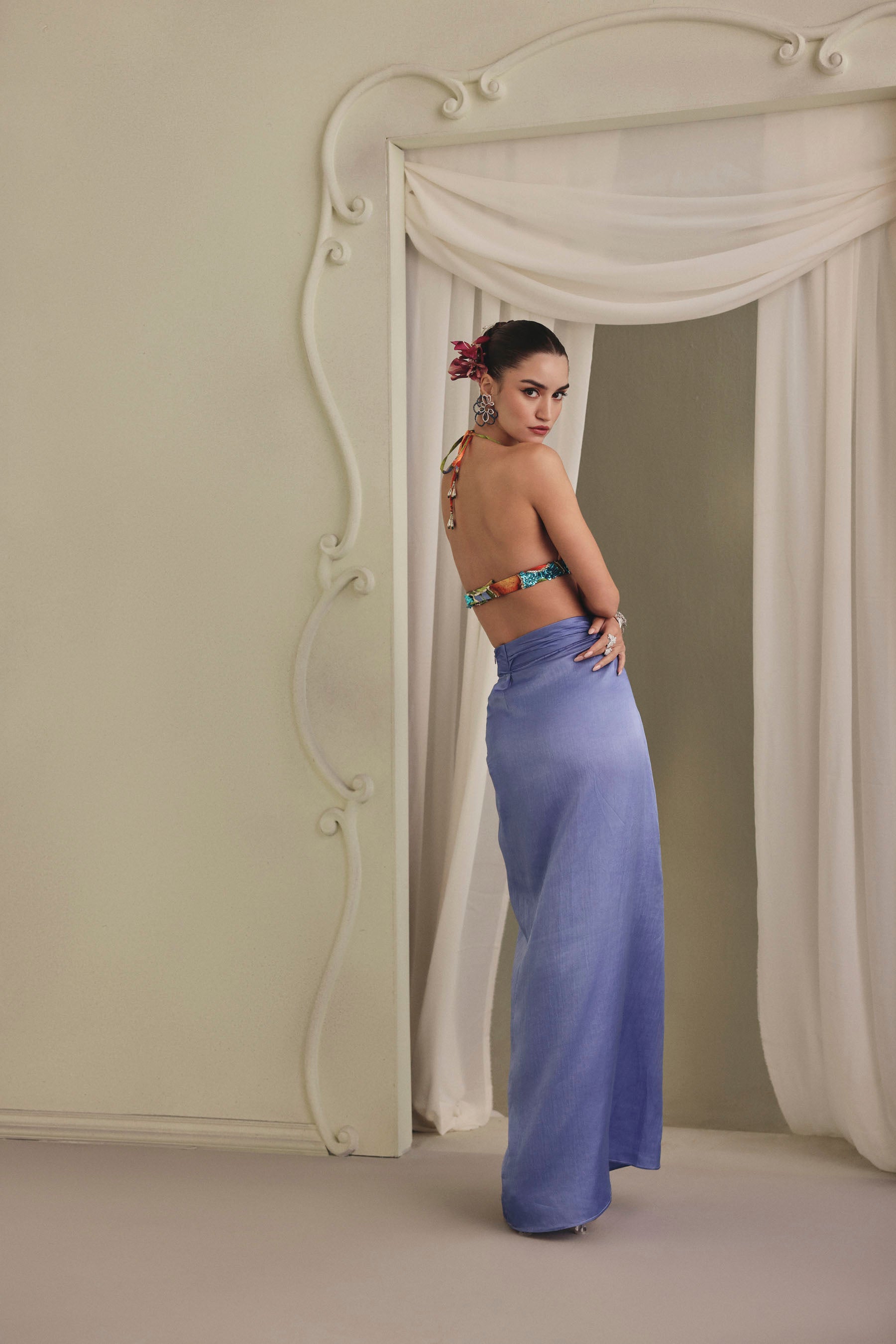 Periwinkle Mulberry Skirt Set Secondary image