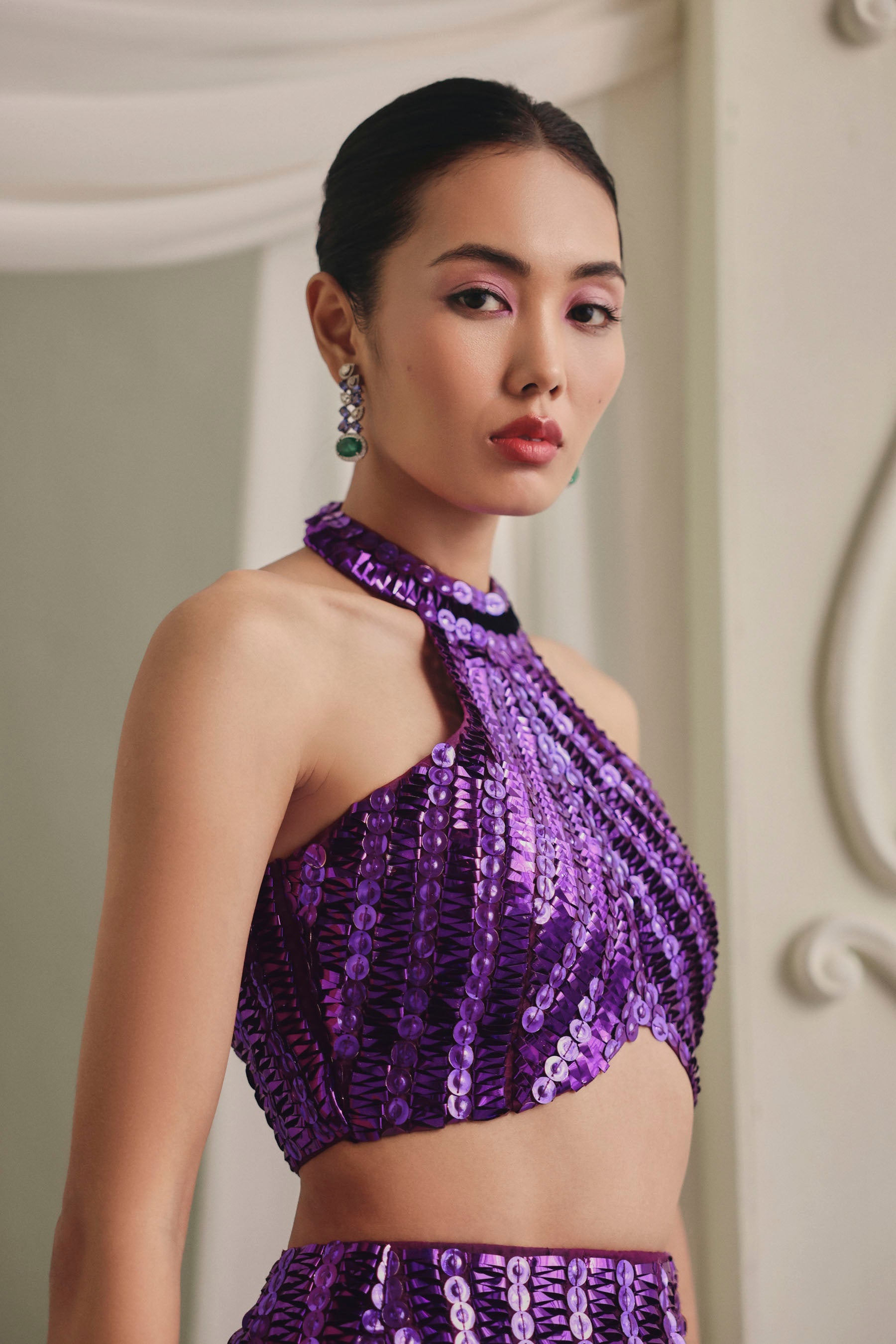 Metallic Mermaid Lehenga Secondary image
