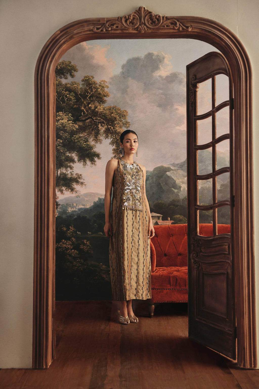 Golden Flowers Dress