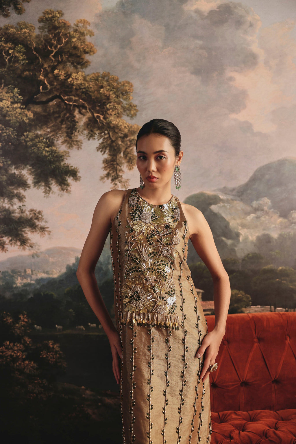 Golden Flowers Dress