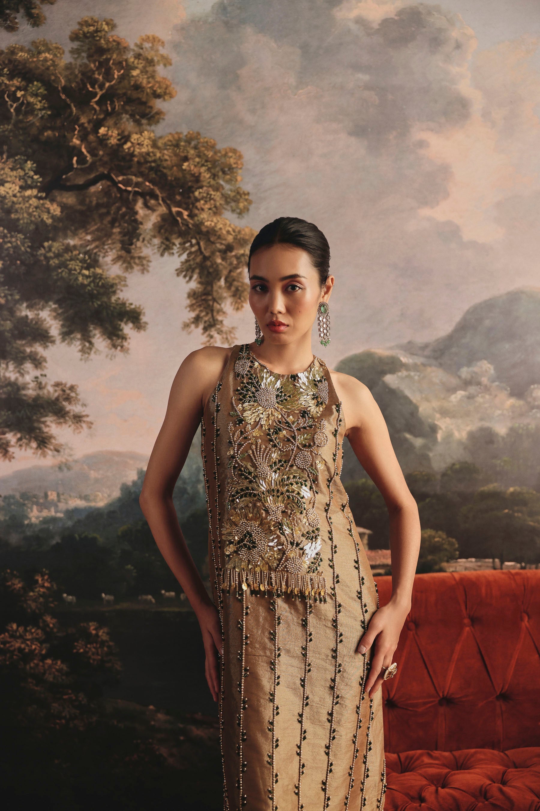Golden Flowers Dress