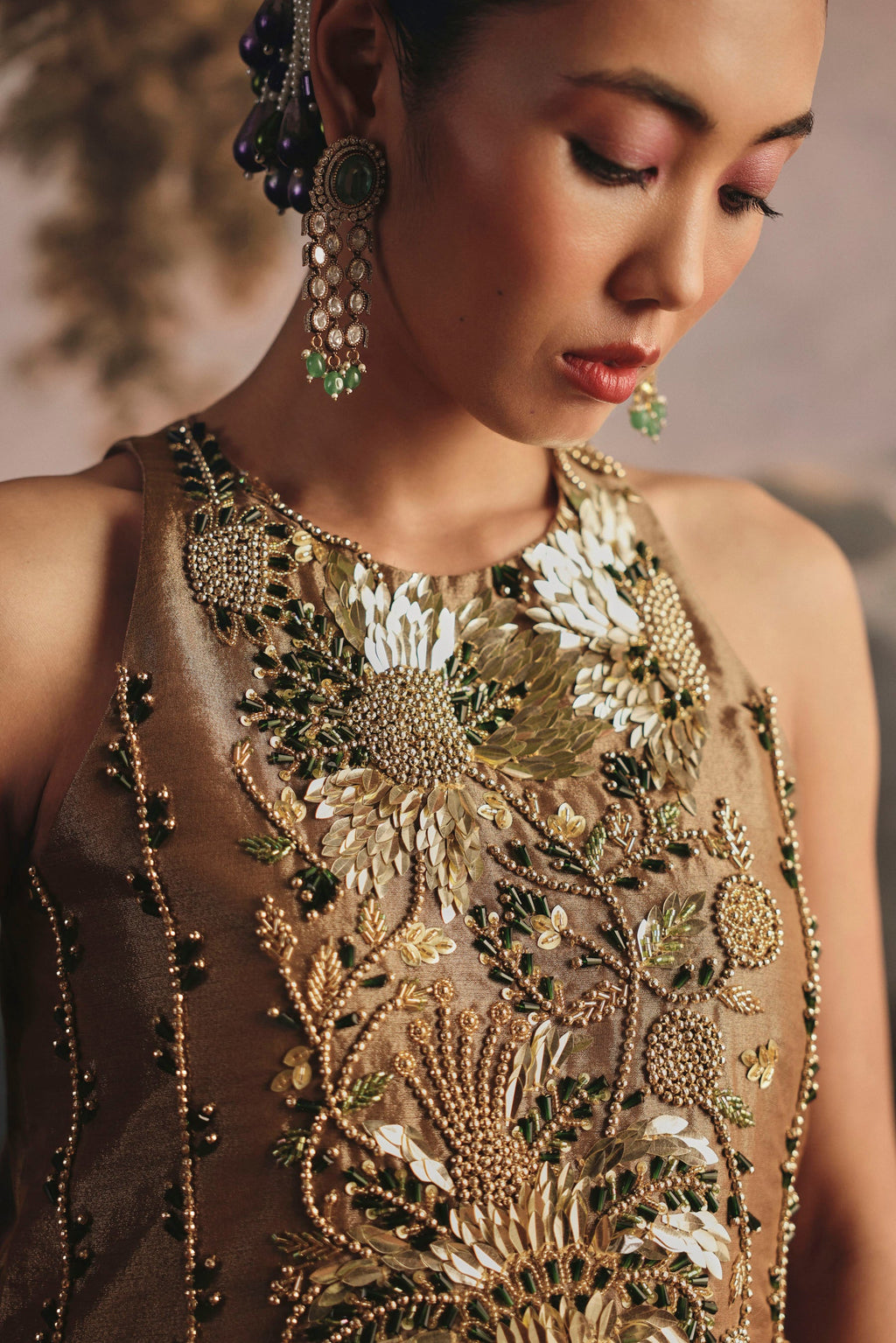 Golden Flowers Dress