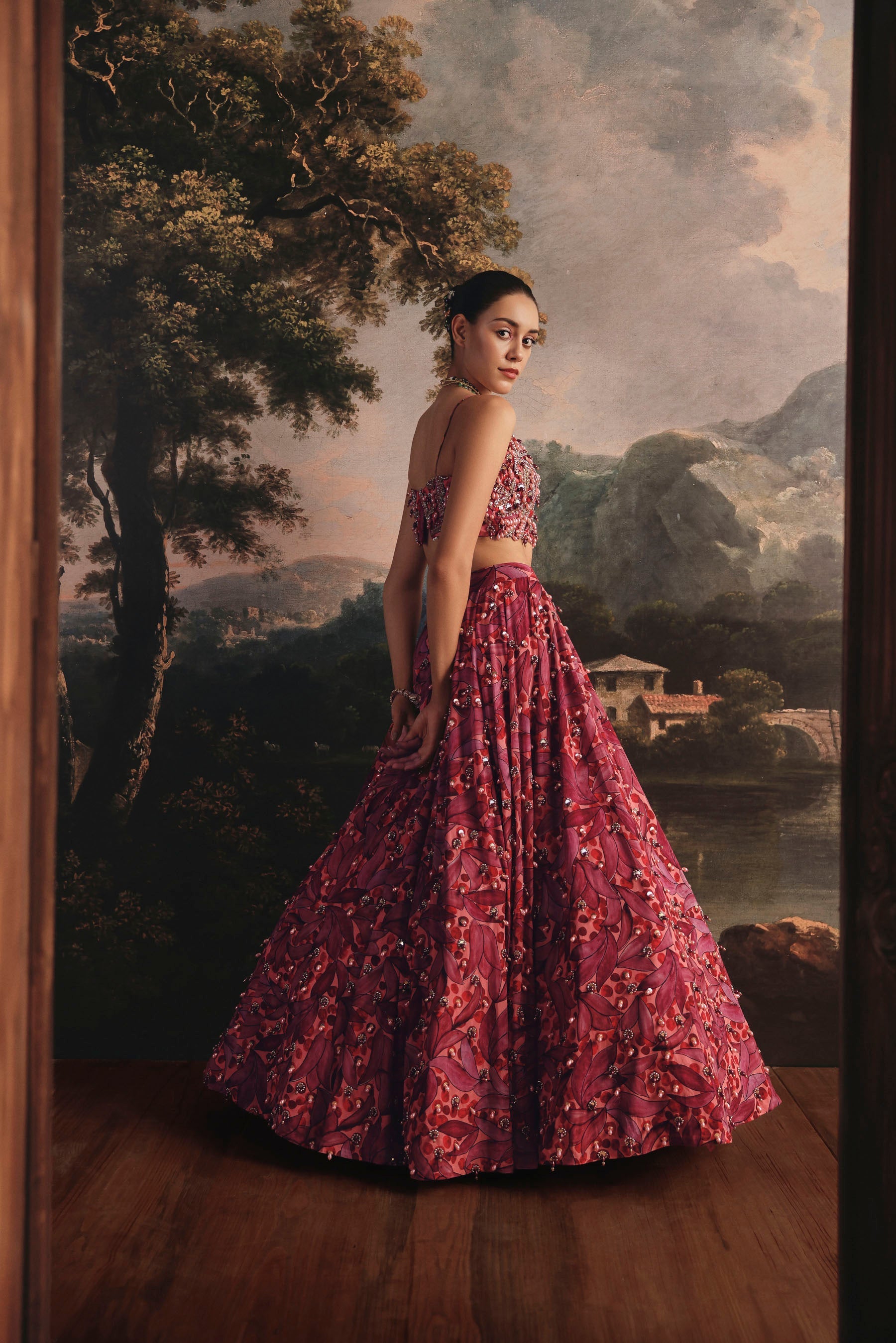 Plucked Pearl Lehenga