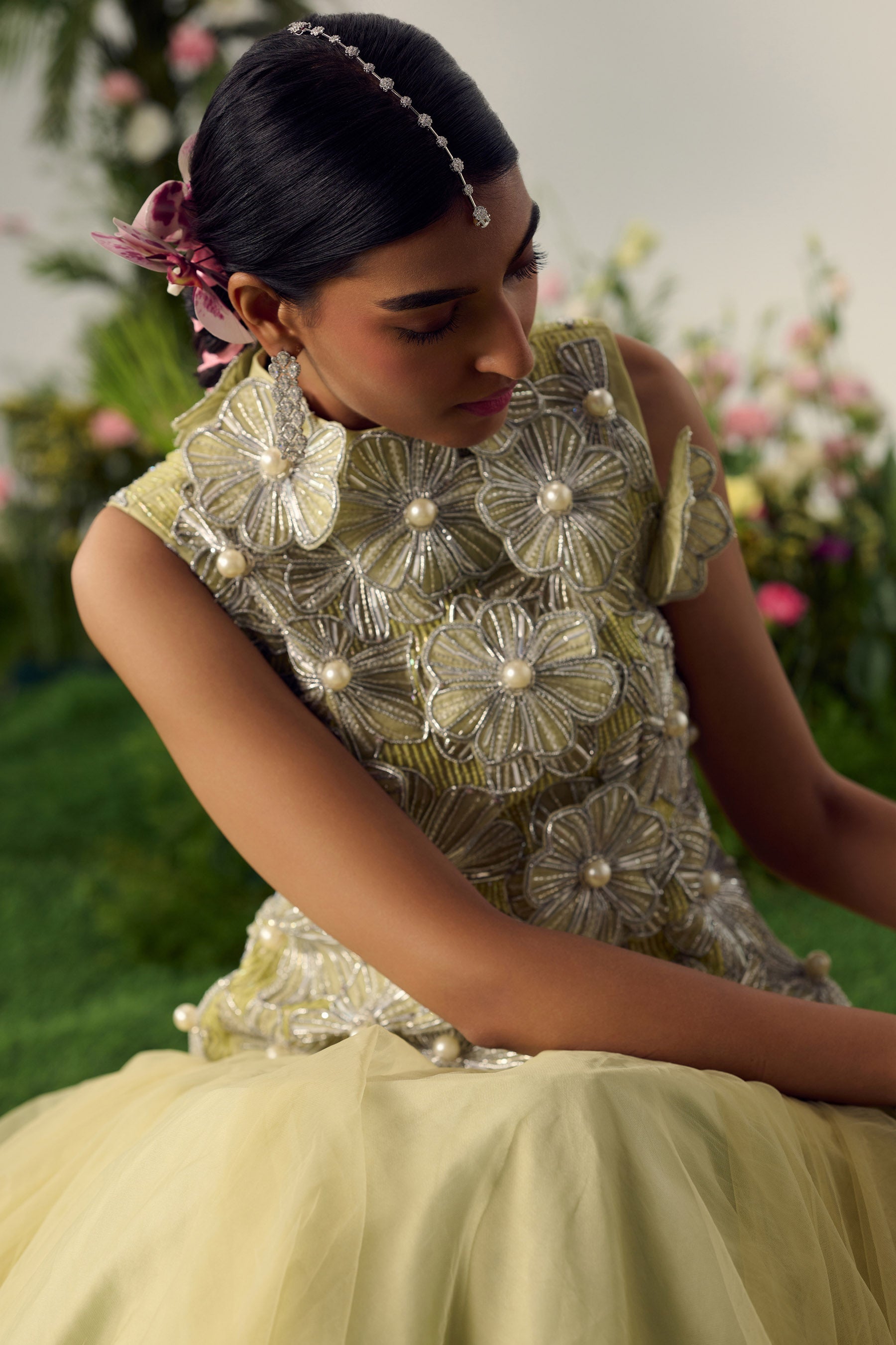 Buttercream Floral Dress Secondary image