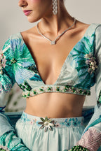 Aquarelle Bloom Lehenga