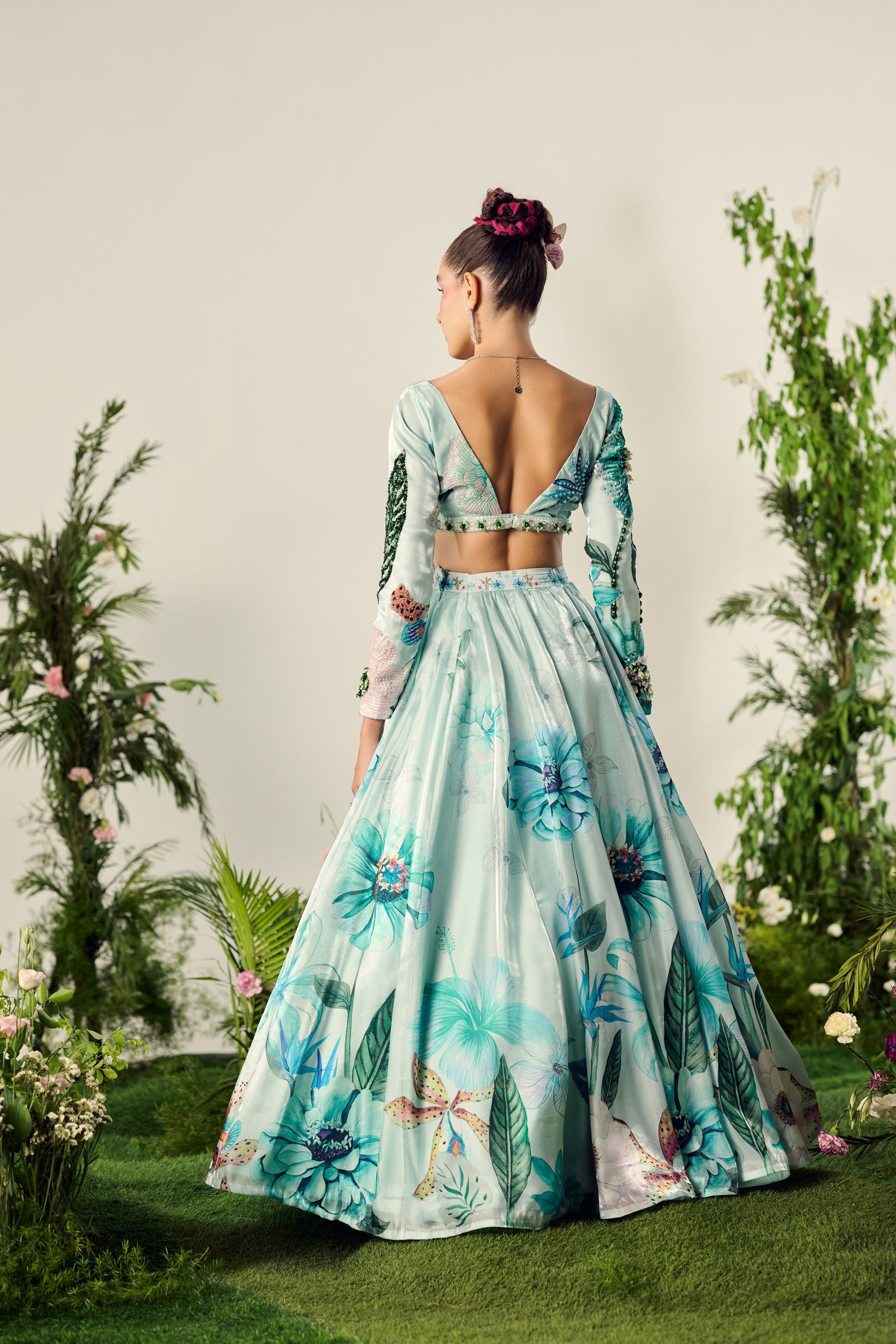 Aquarelle Bloom Lehenga Secondary image