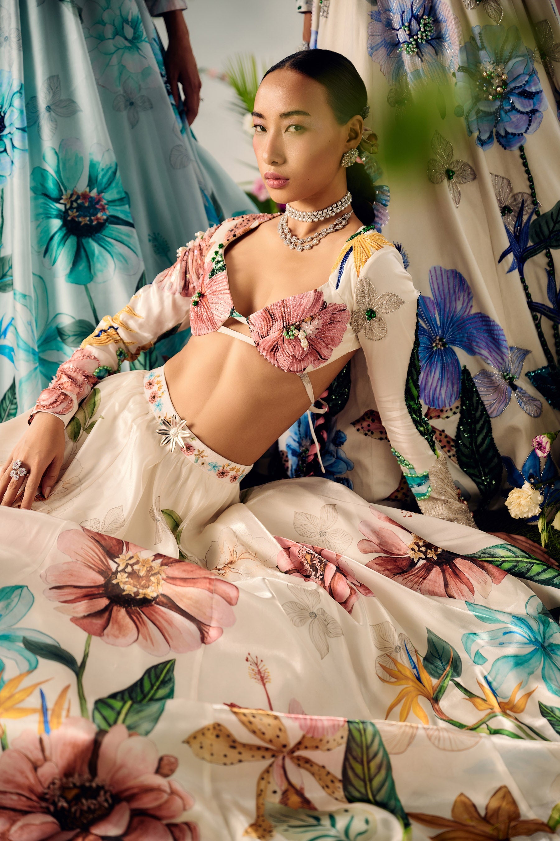 Rosé Jardin Lehenga Secondary image
