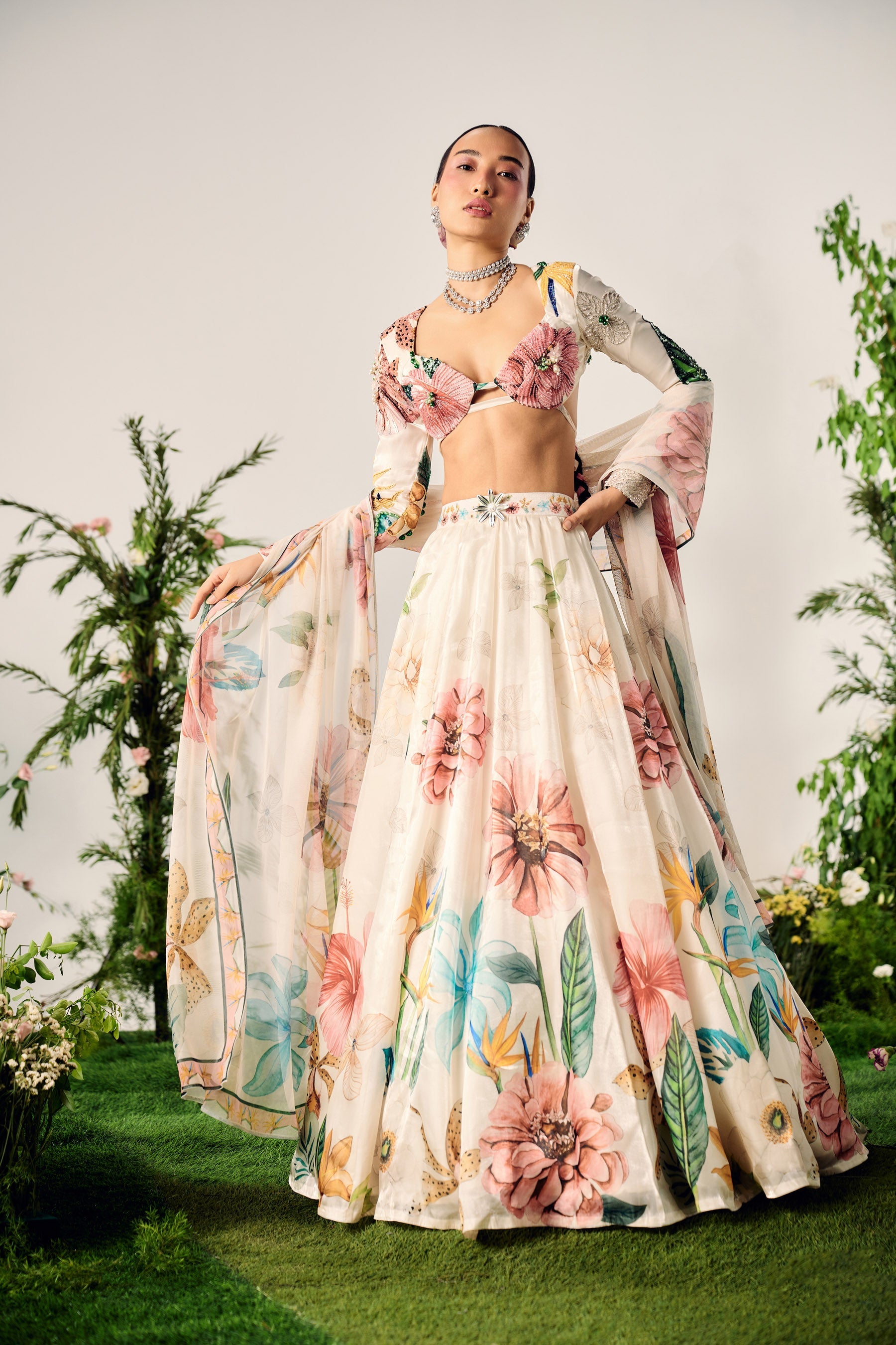 Rosé Jardin Lehenga Main image