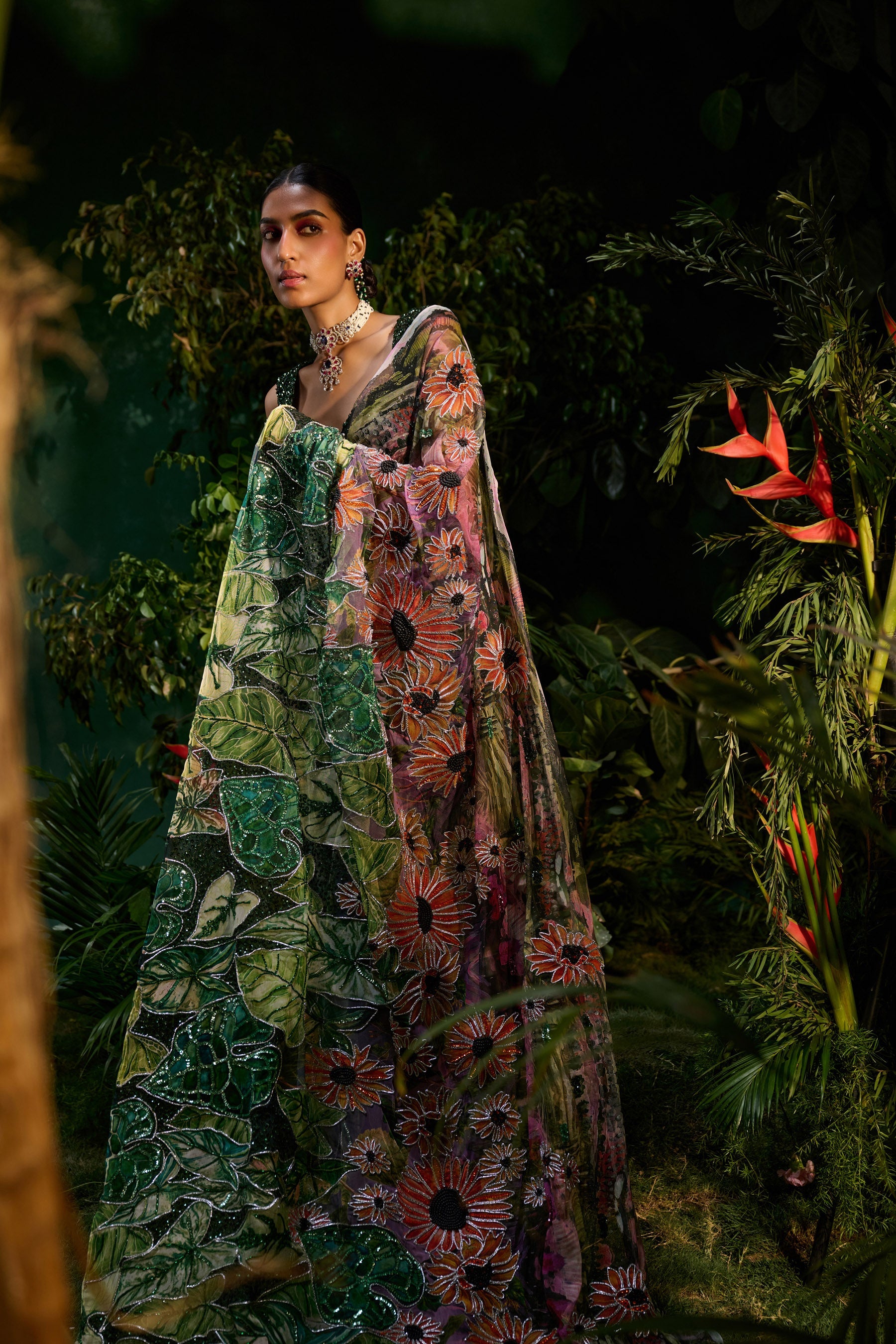 Jardin Obscur Saree Secondary image