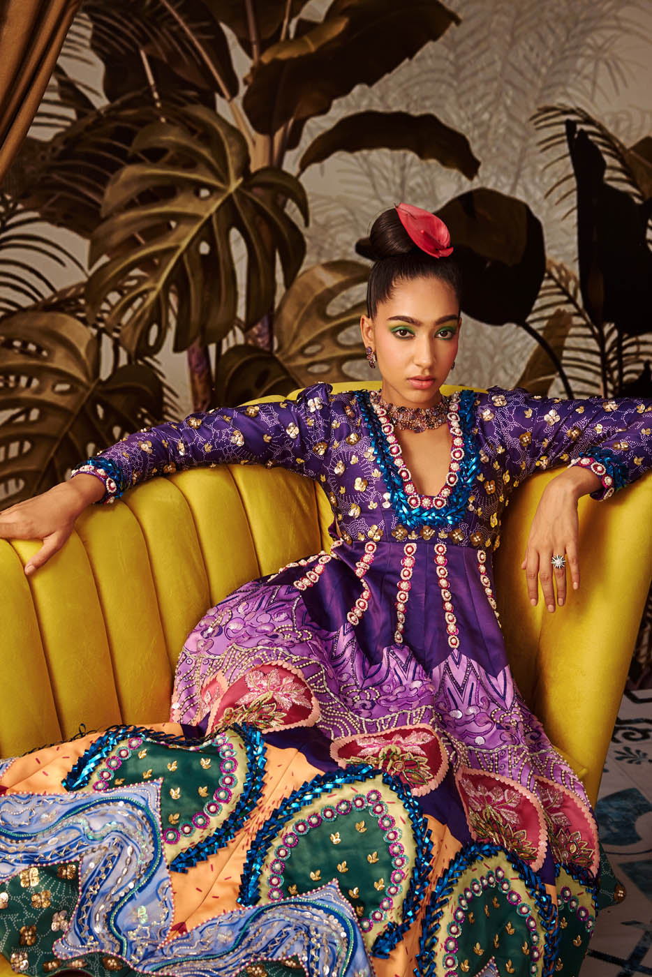 Purple Rain Anarkali Set