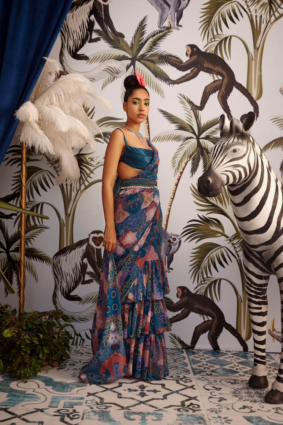 Sea Breeze Drape Saree