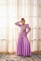 Dreamy Lilac Peplum Pant Set