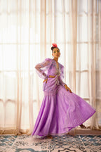 Dreamy Lilac Peplum Pant Set