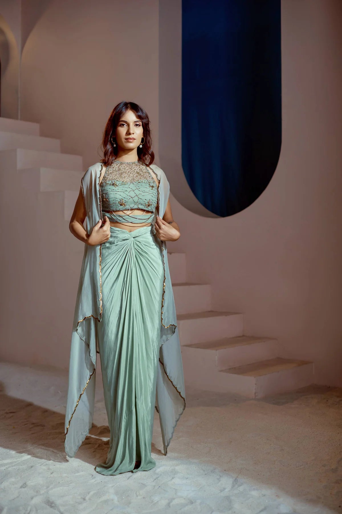 Celestial Drape Skirt Set