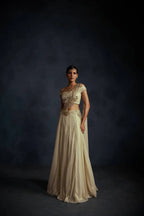Opaline Draped Lehenga