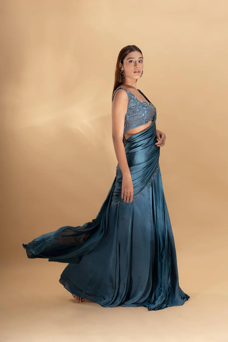 Twilight Draped Lehenga