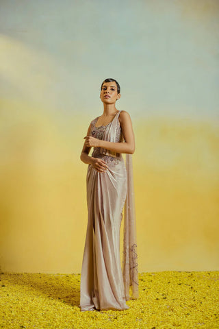 Desert Brush Draped Saree