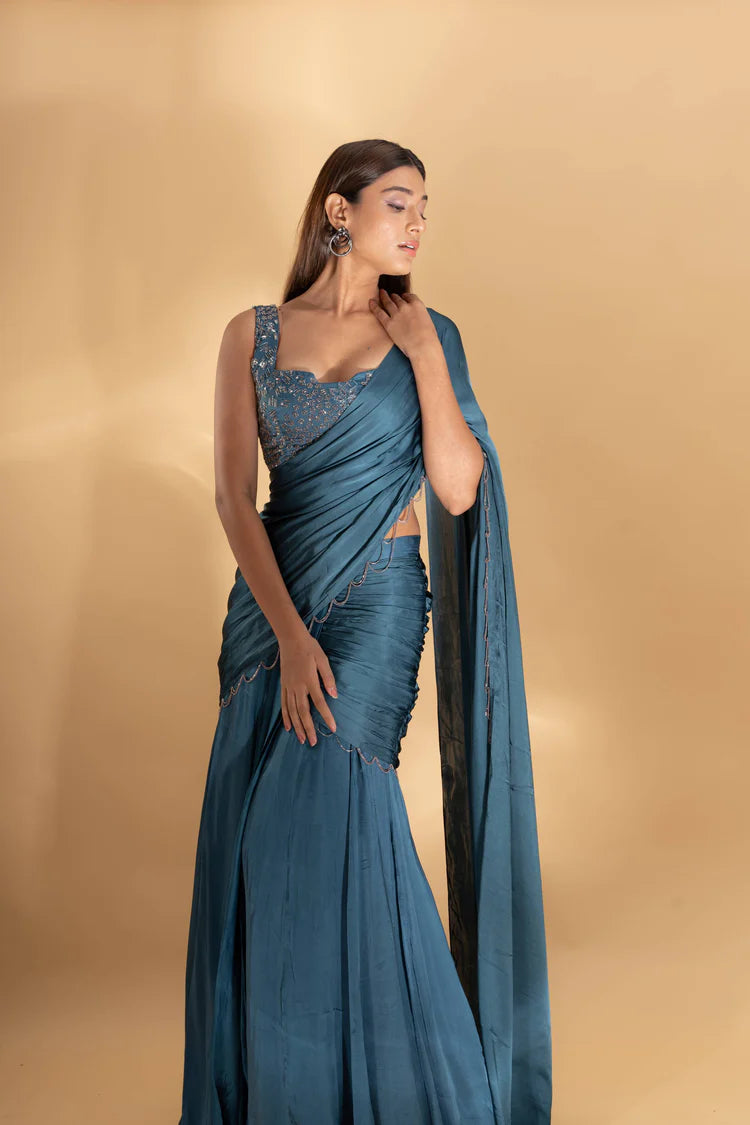 Twilight Draped Lehenga