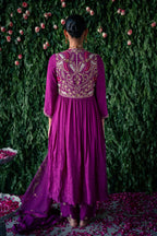 Butterfly designed embroidery kurta set with dupatta