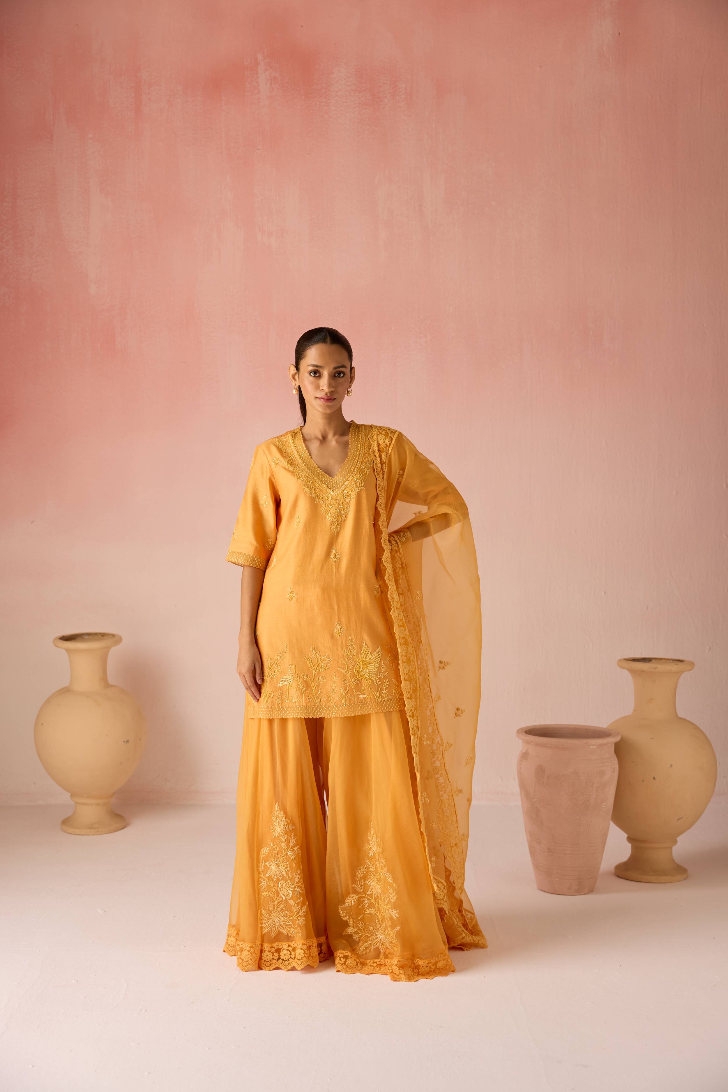 Ochre Short Kurta Set