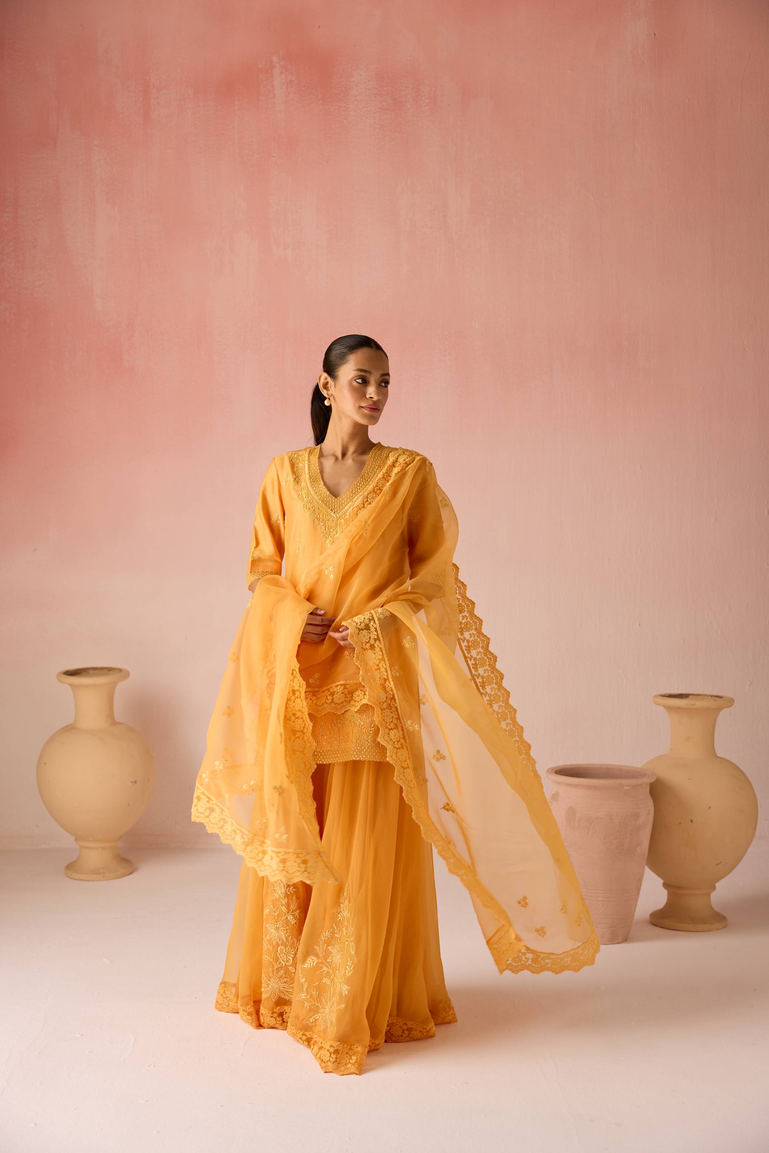 Ochre Short Kurta Set