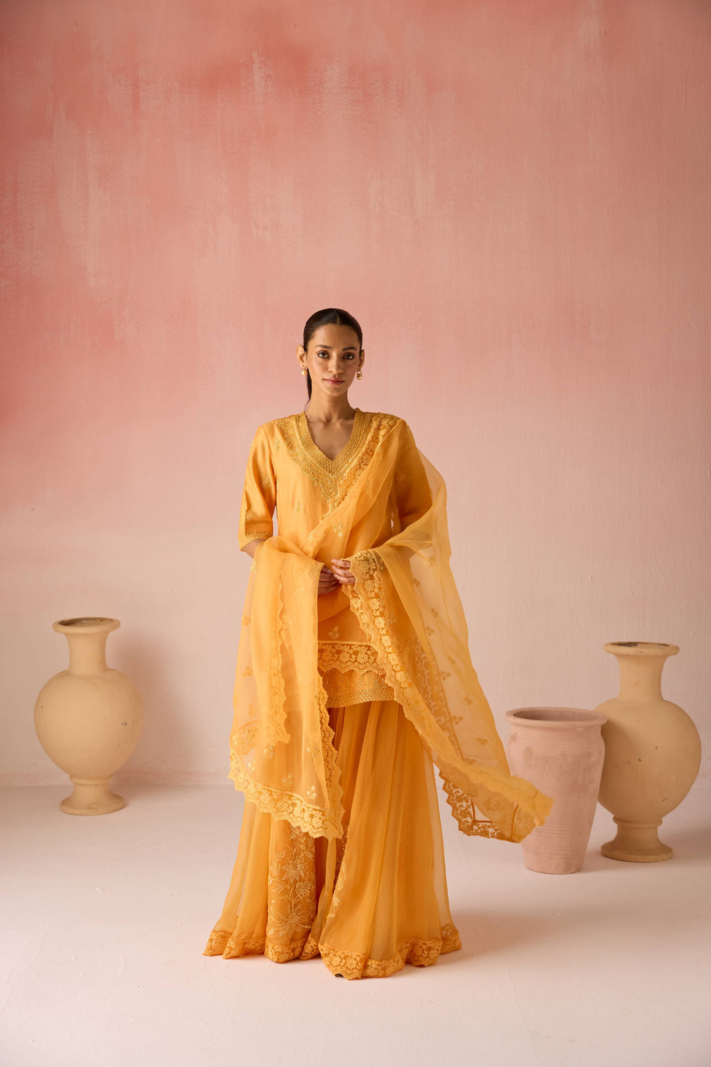 Ochre Short Kurta Set