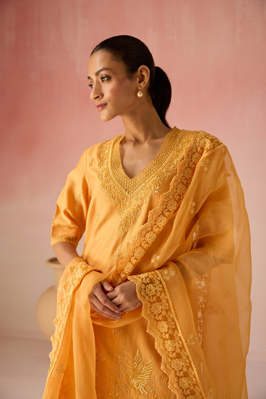 Ochre Short Kurta Set
