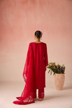 Gulaab Chanderi Silk Kurta Set