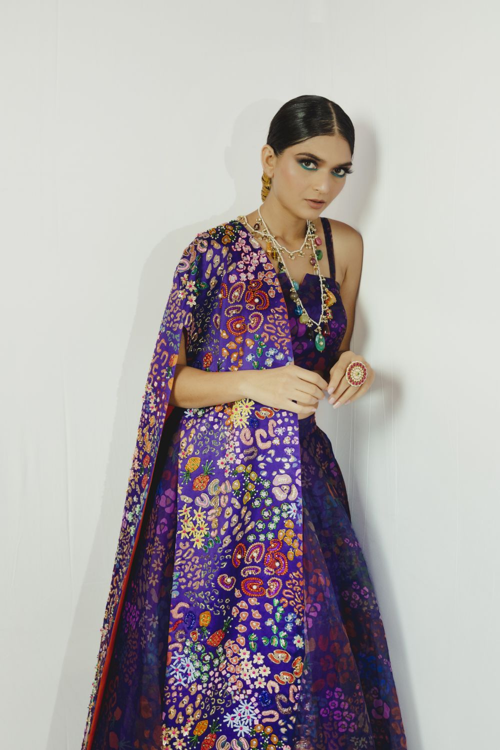 Floral Noir Lehenga