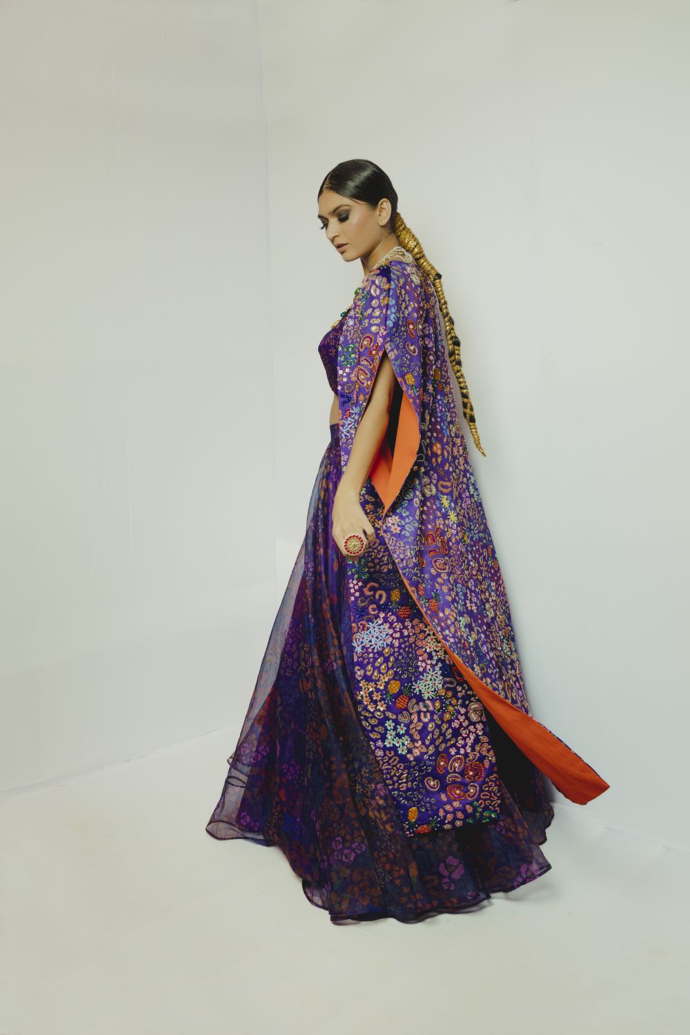 Floral Noir Lehenga