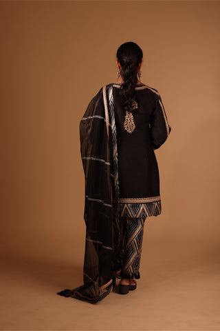 Silk Dori Work Suit with a Dupatta
