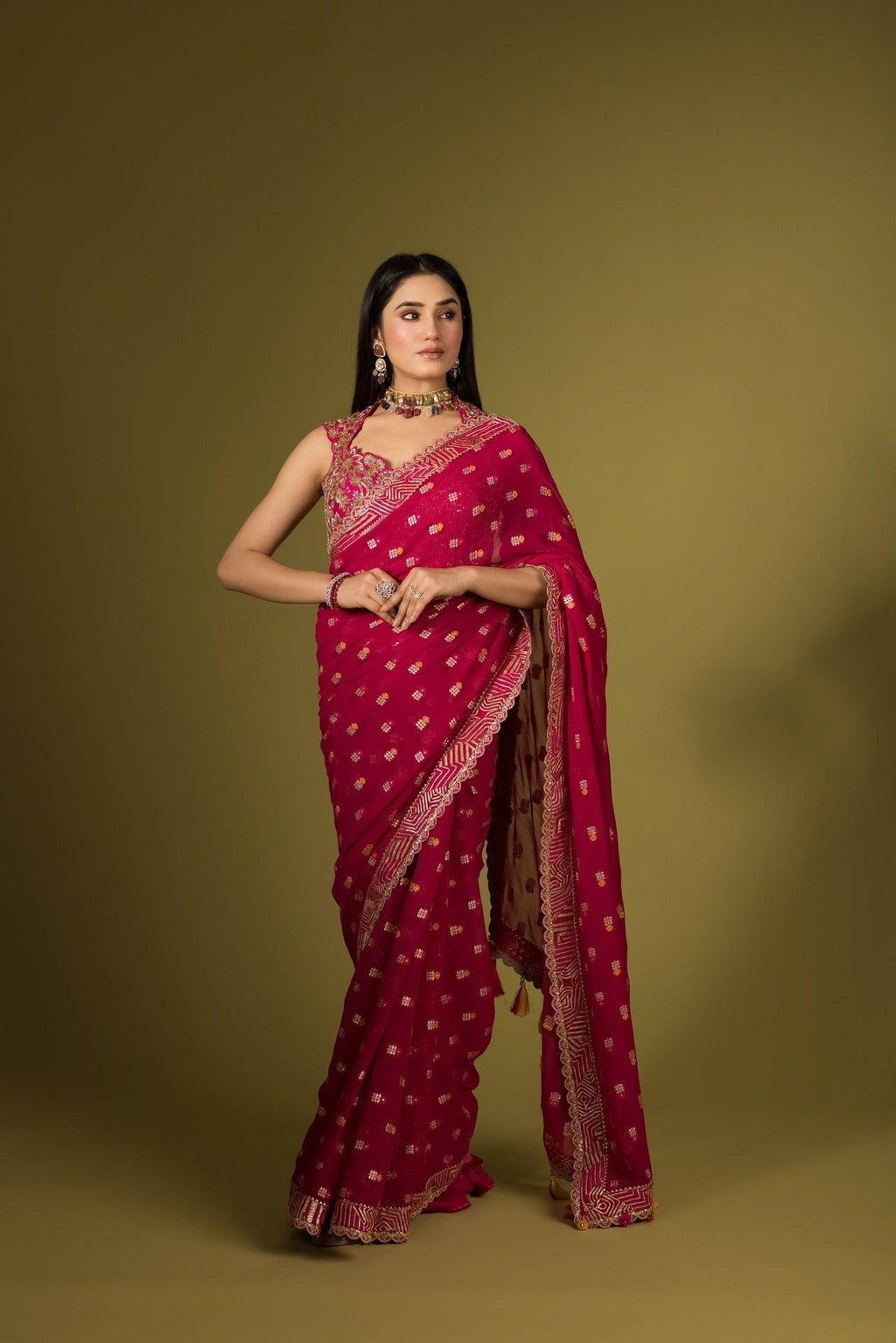 Rani Pink Saree