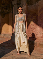 Reeva Cutwork Jacket Set