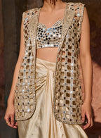 Reeva Cutwork Jacket Set