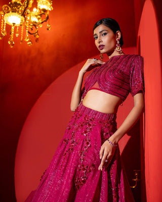 Sequins Embellished Lehenga Set