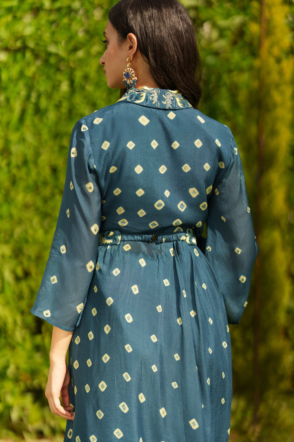 Bandhani Drape Pant Set