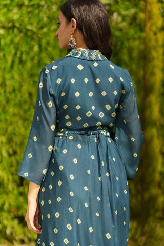 Bandhani Drape Pant Set