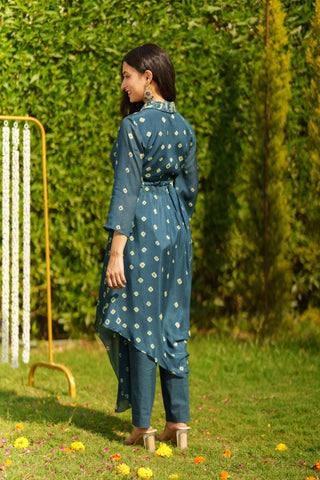 Bandhani Drape Pant Set