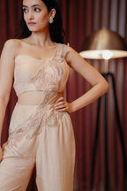 Cutwork Drape Jumpsuit