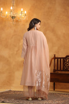 Rosy Embroidered Chanderi Suit Set