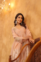 Rosy Embroidered Chanderi Suit Set